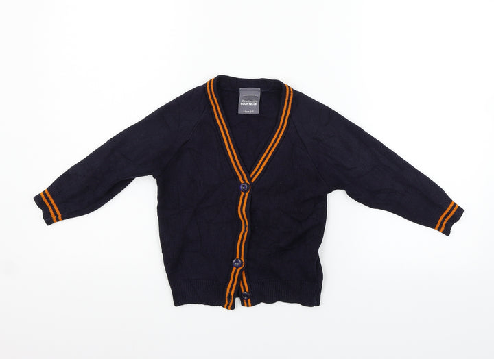 Rowlinson Boys Blue Cardigan Jumper Size 24 Months