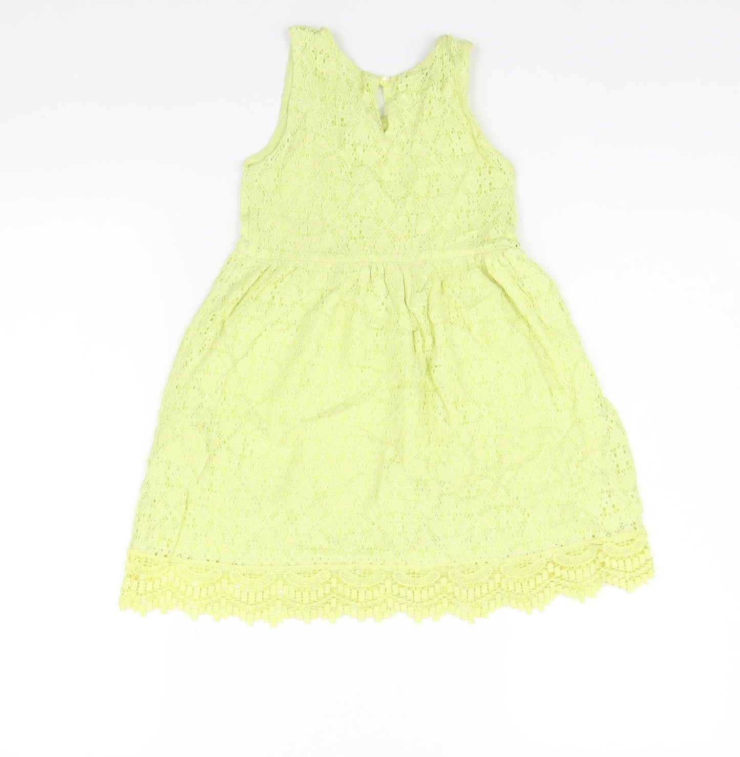 H&M Girls Yellow   Fit & Flare  Size 5-6 Years
