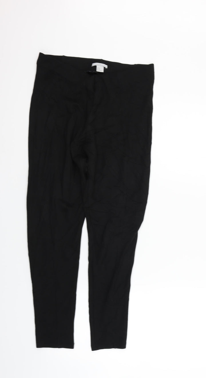 H&M Womens Black Trousers Size M L25 in