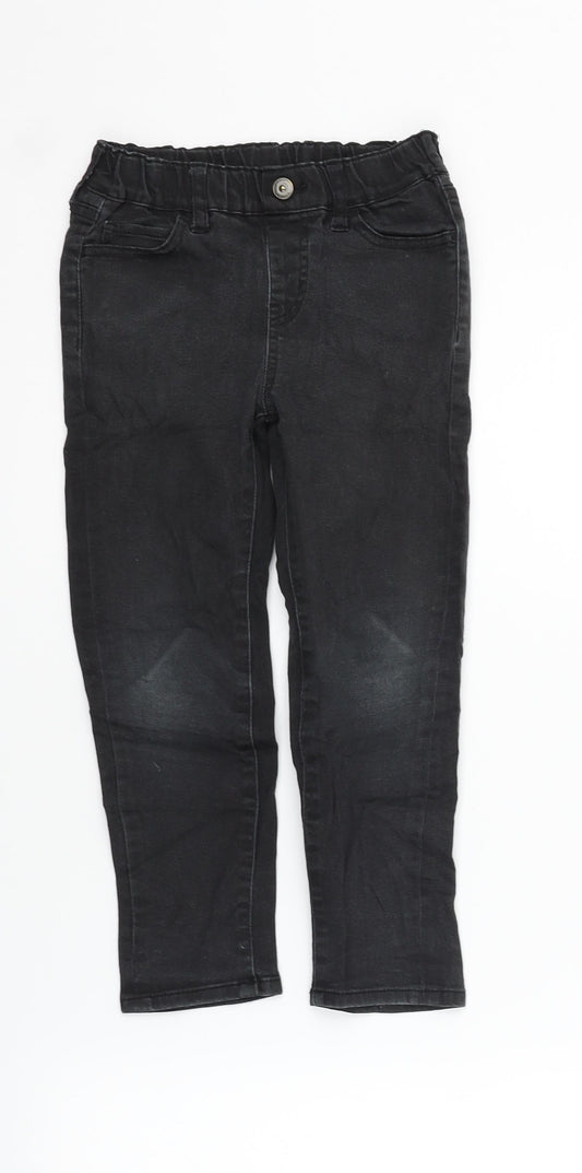Uniqlo Boys Black   Straight Jeans Size 3-4 Years