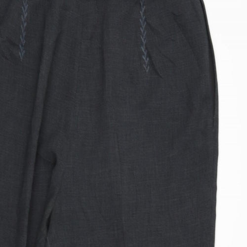 ELVI Womens Grey   Trousers  Size 36 in L28 in