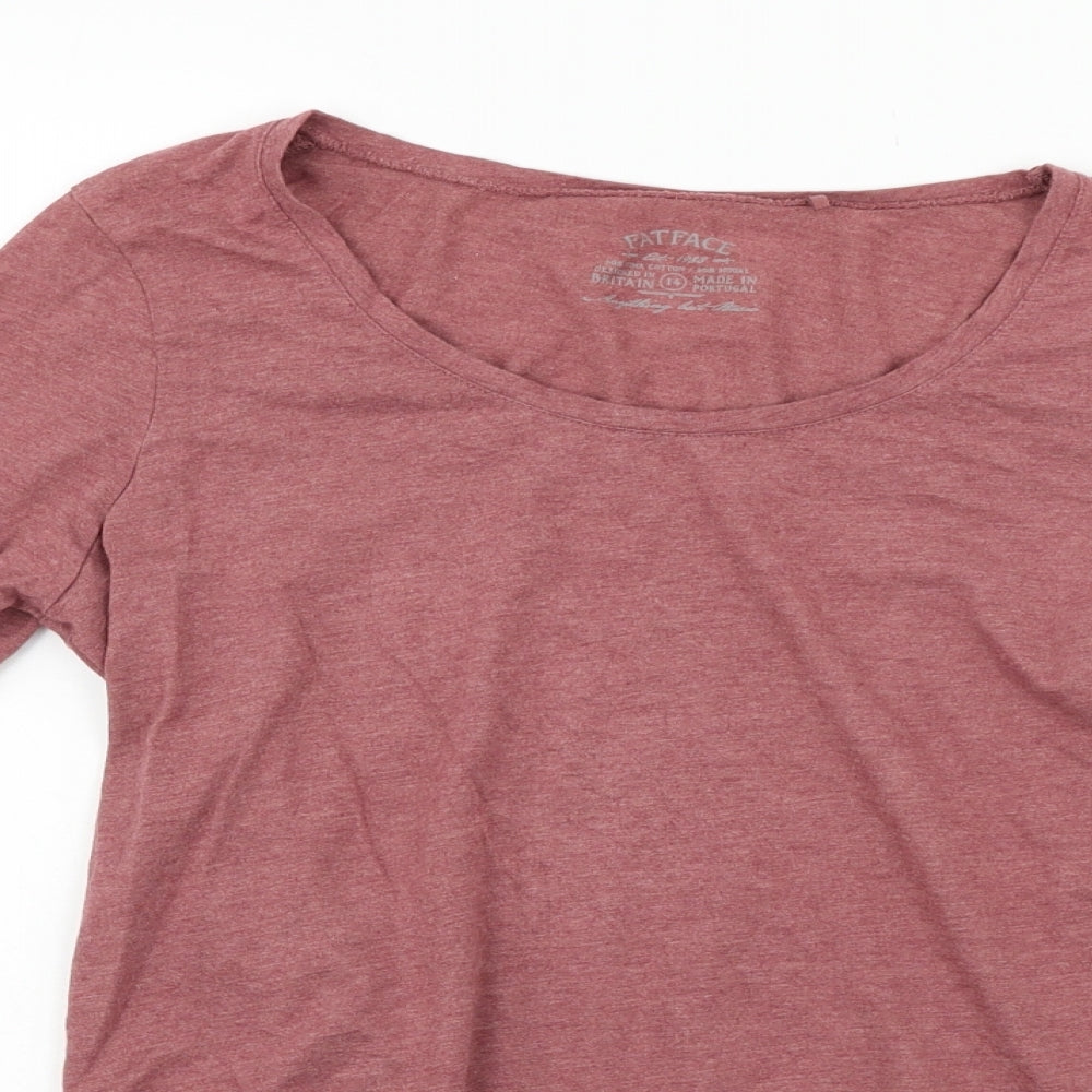 Fat Face Womens Pink   Basic T-Shirt Size 14