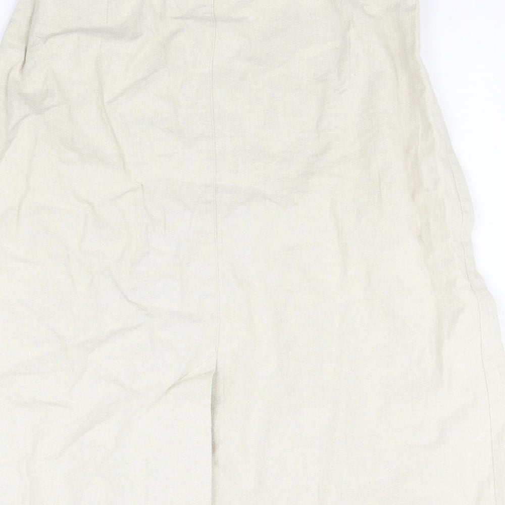 ST MICHAEL Womens Beige   Flare Skirt Size 16