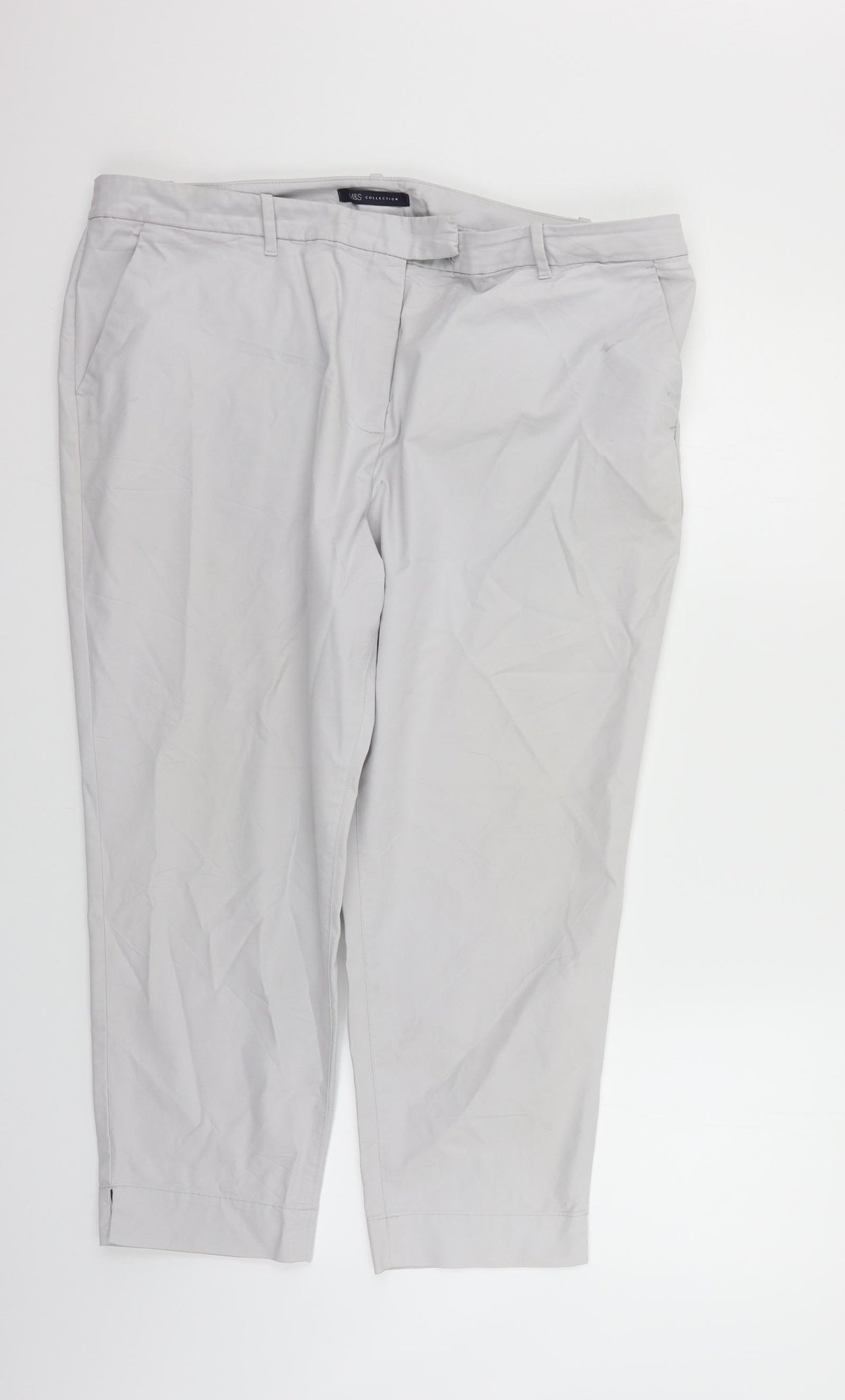 Marks and Spencer Womens Grey   Trousers  Size 20 L24 in