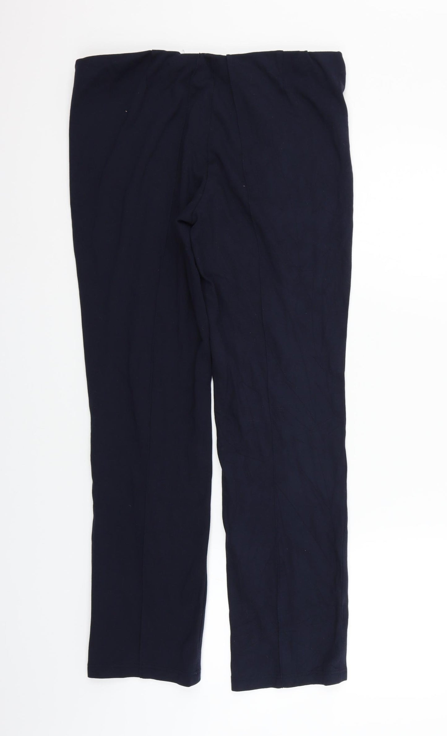 Barbara Lebek Womens Blue   Trousers  Size 14 L26 in