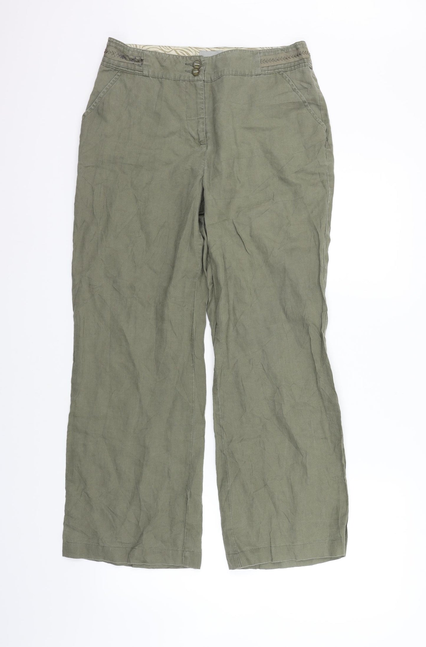 Per Una Womens Brown   Trousers  Size 10 L28 in