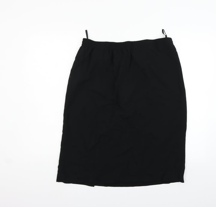 DELMOD Womens Black   Flare Skirt Size 32 in