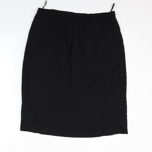 DELMOD Womens Black   Flare Skirt Size 32 in