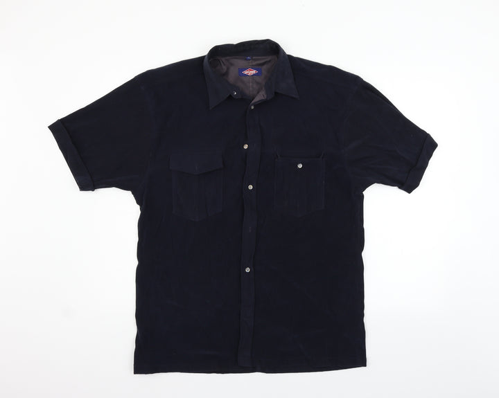 lee copper Mens Blue Button-Up Size M