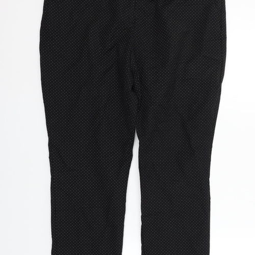 Daina Womens Black Polka Dot  Trousers  Size 14 L26 in