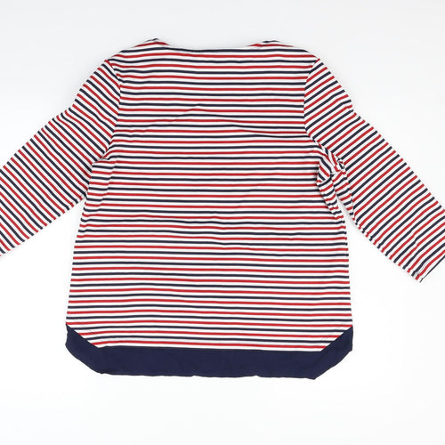 Marks and Spencer Womens Red Striped  Pullover Jumper Size 14