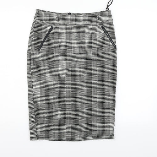 Papaya Womens Grey Check  Flare Skirt Size 10