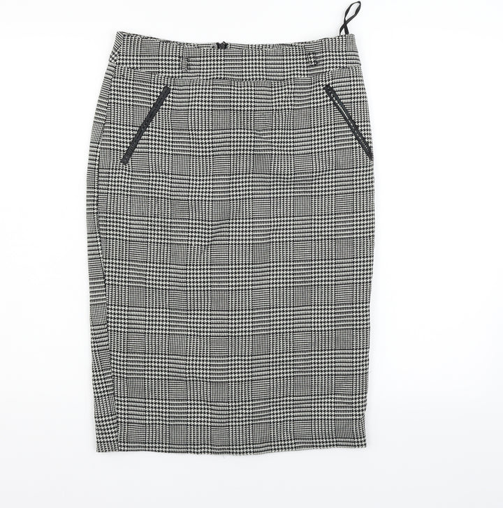 Papaya Womens Grey Check Flare Skirt Size 10