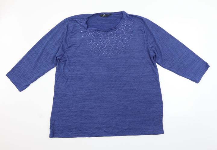 ISLE Womens Blue Pullover Jumper Size XL