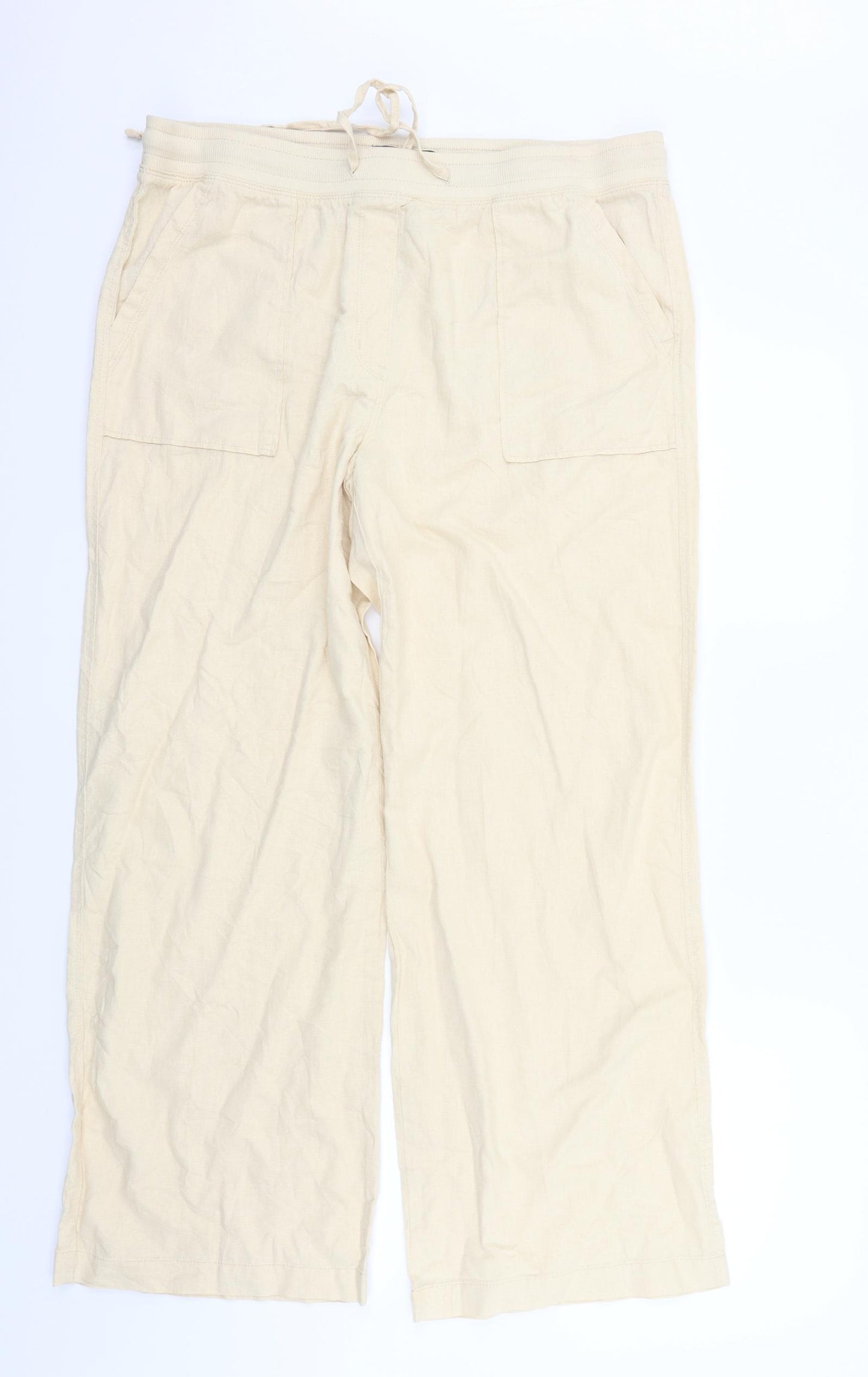 Marks and Spencer Womens Beige   Trousers  Size 16 L28 in