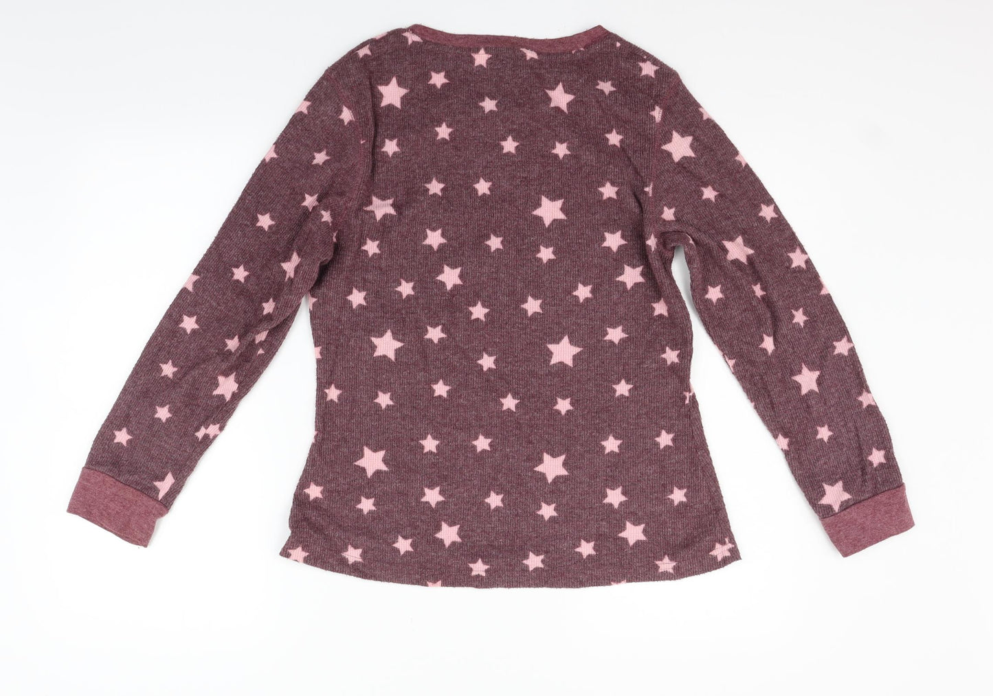 LOVE TO LOUNGE Womens Purple Geometric  Pullover Jumper Size L  - star