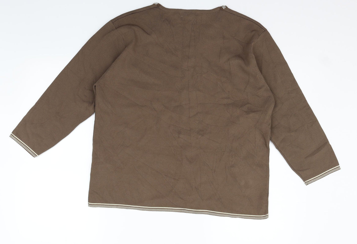 Touch Womens Brown   Basic T-Shirt Size L