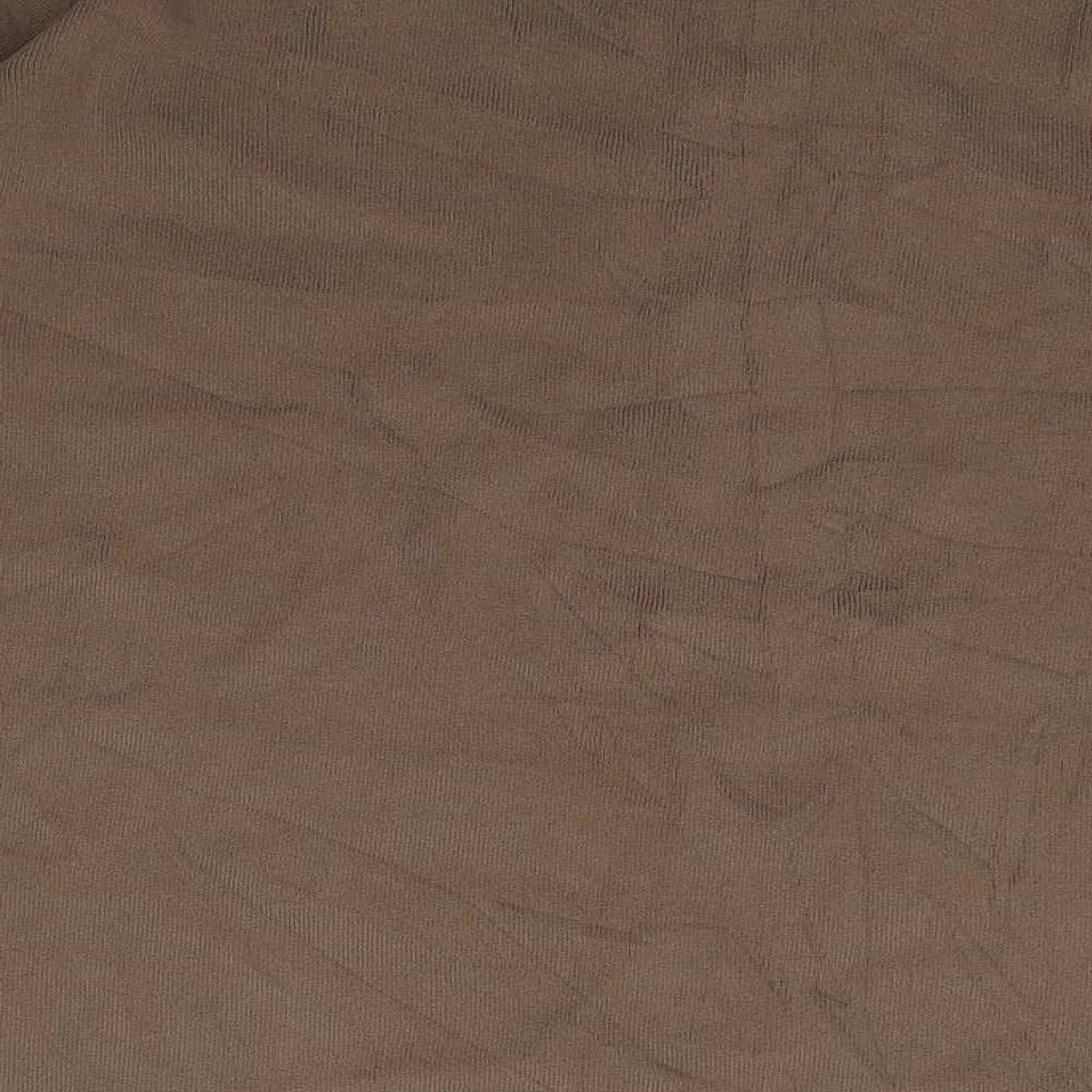 Touch Womens Brown   Basic T-Shirt Size L