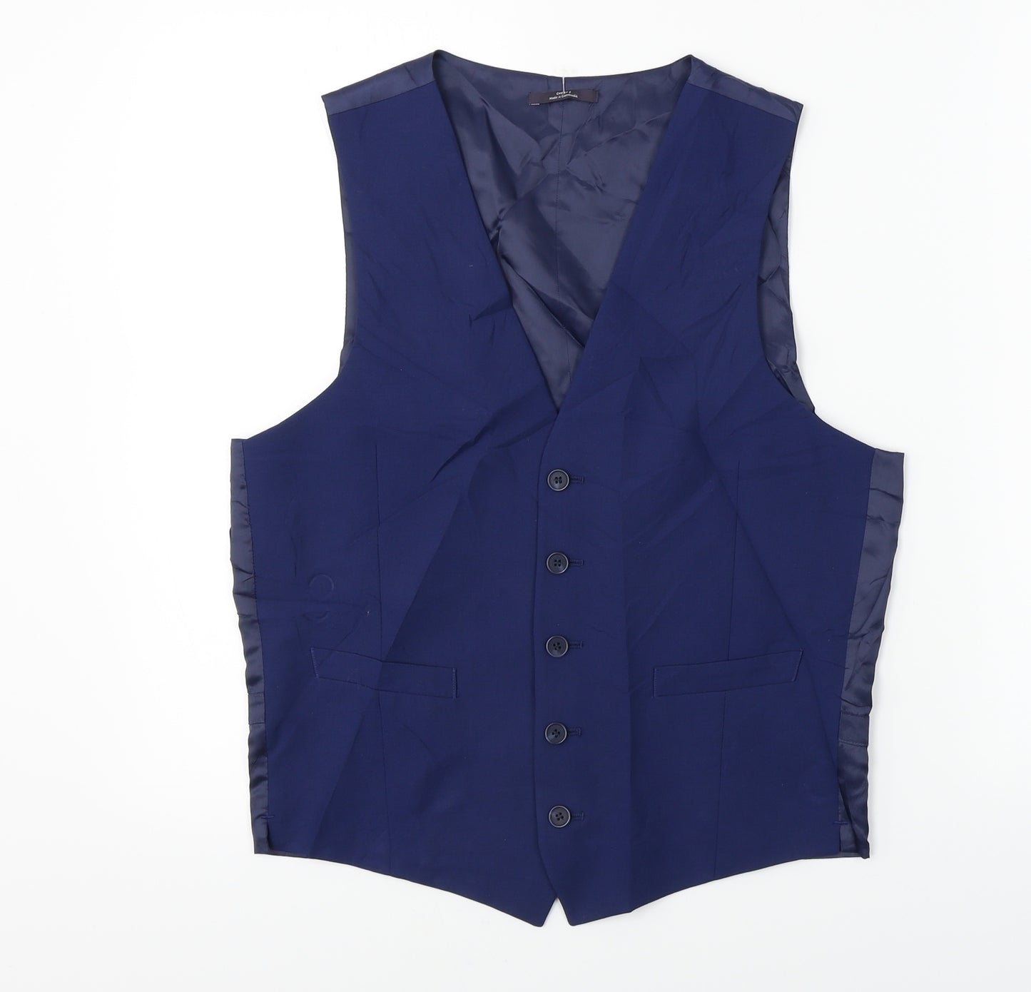 Marks and Spencer  Mens Blue   Jacket Suit Waistcoat Size 38