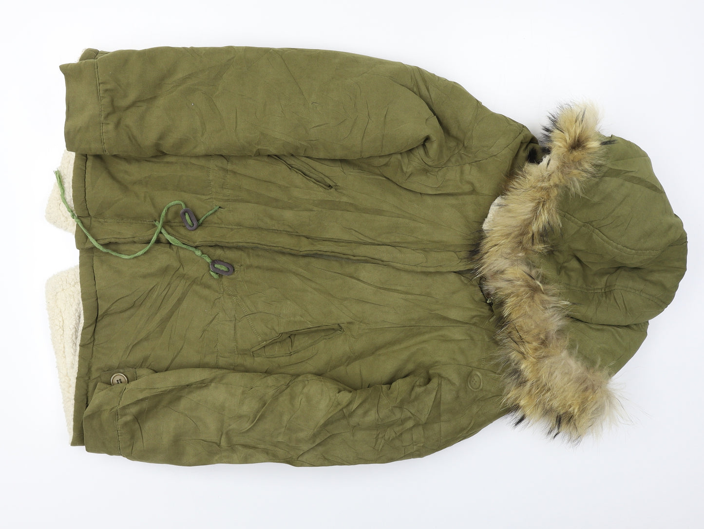 Preworn  Womens Green   Jacket Coat Size S