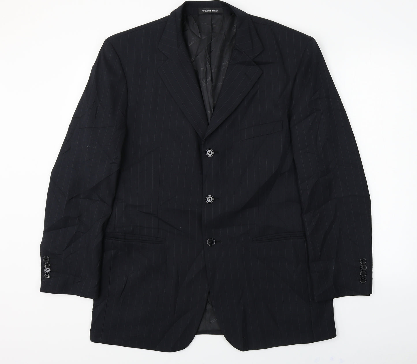 Willerby Smith  Mens Black Striped  Jacket Blazer Size 40