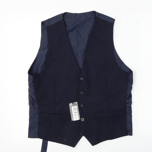 Marks and Spencer  Mens Blue   Jacket Suit Waistcoat Size S