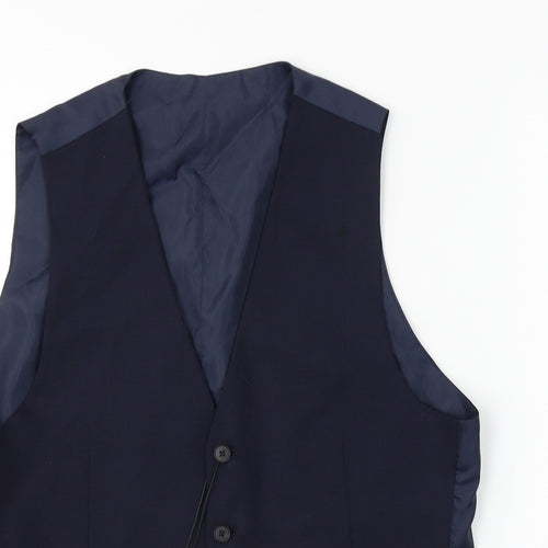 Marks and Spencer  Mens Blue   Jacket Suit Waistcoat Size S