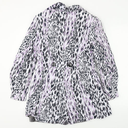Marks and Spencer  Womens White Animal Print  Jacket Coat Size 12