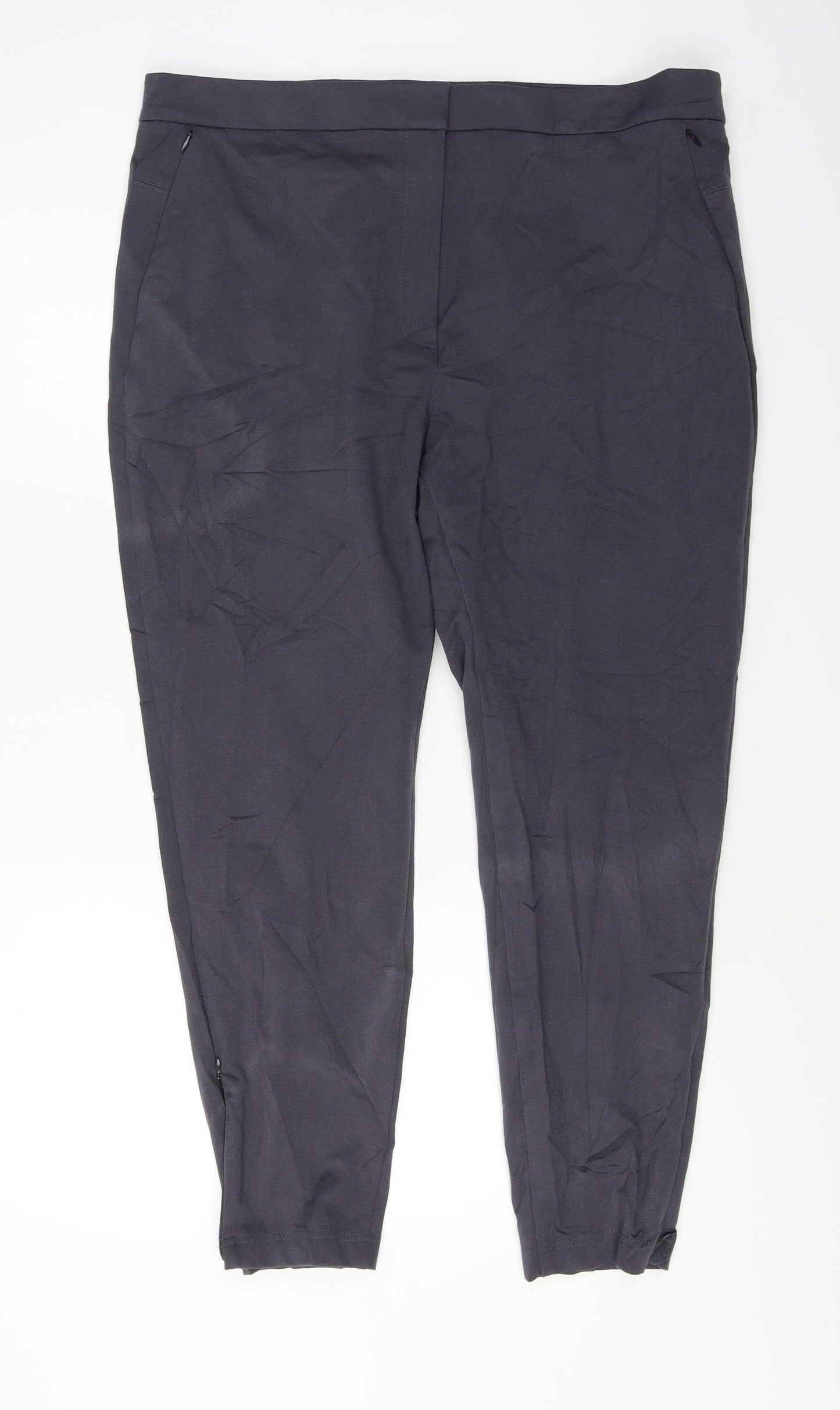 Marks and Spencer  Womens Grey   Trousers  Size 20 L24 in