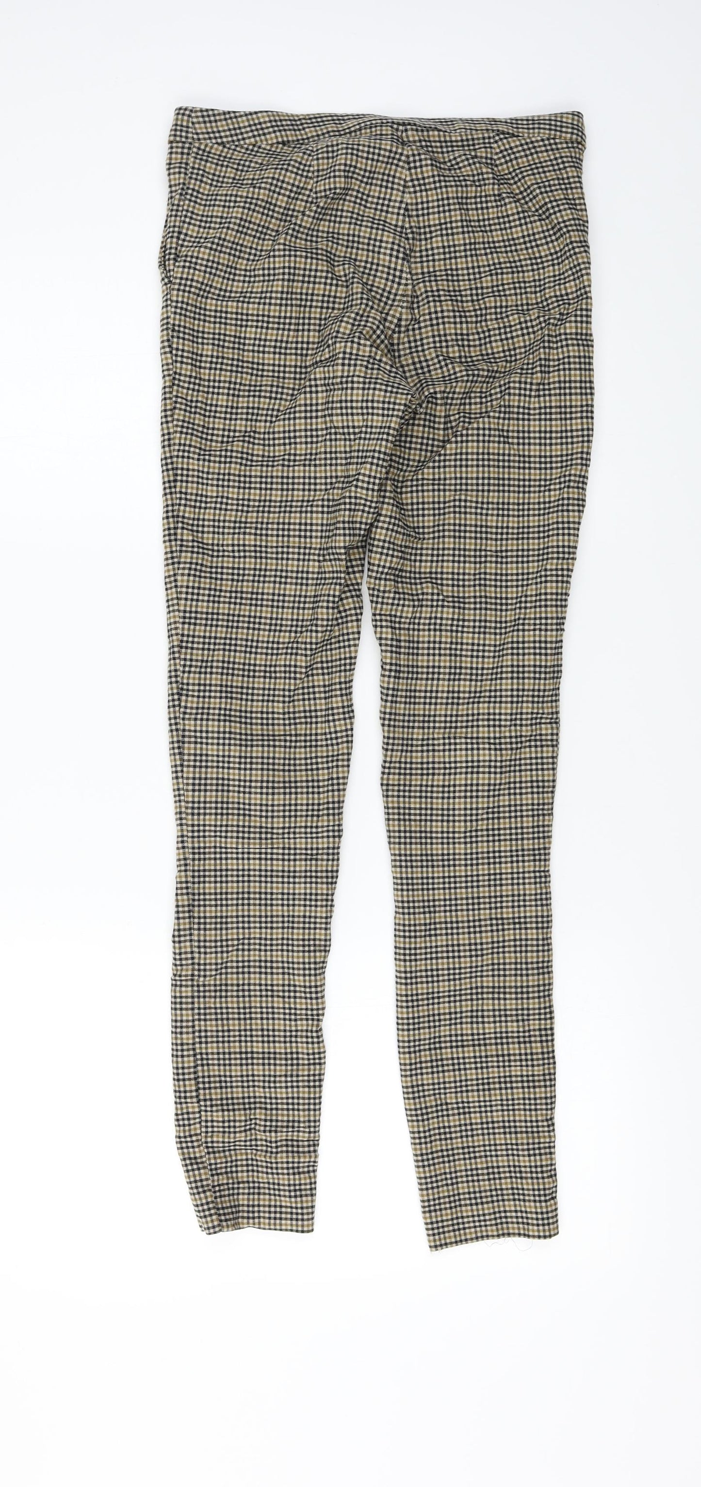 New Look  Womens Beige Check  Trousers  Size 8 L27 in