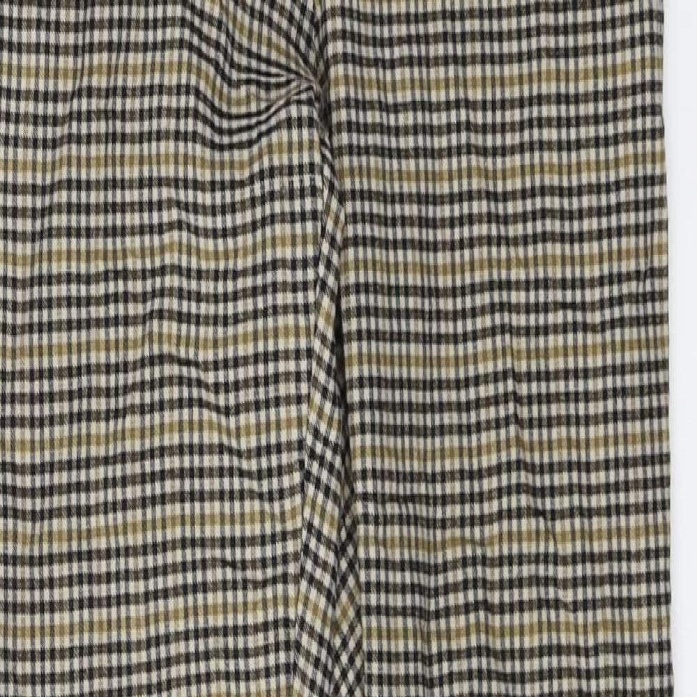 New Look  Womens Beige Check  Trousers  Size 8 L27 in