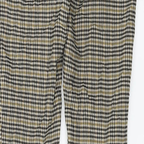 New Look  Womens Beige Check  Trousers  Size 8 L27 in