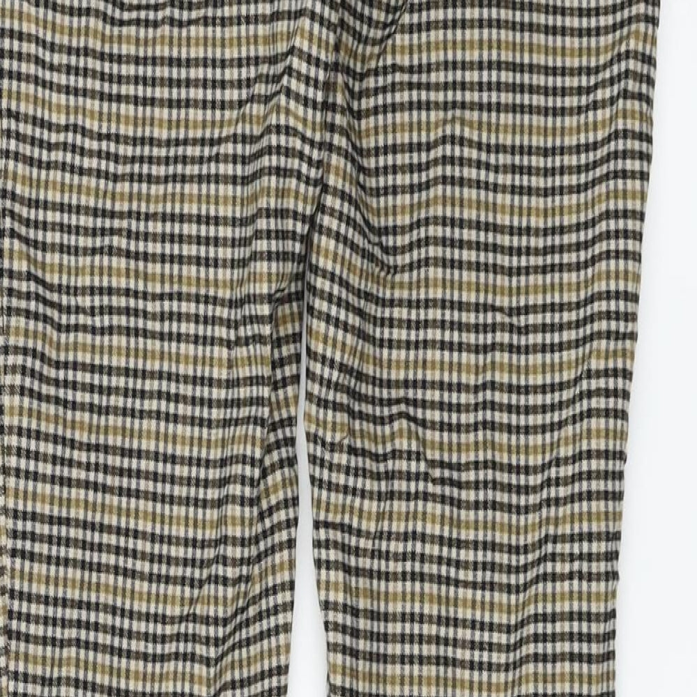 New Look  Womens Beige Check  Trousers  Size 8 L27 in