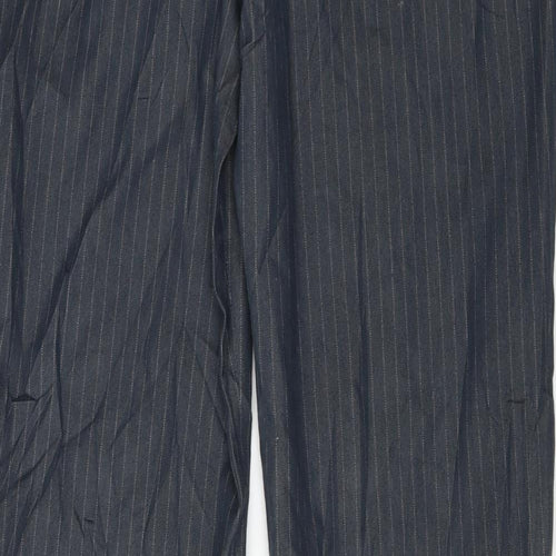 Wallis  Womens Grey Striped  Trousers  Size 14 L27 in