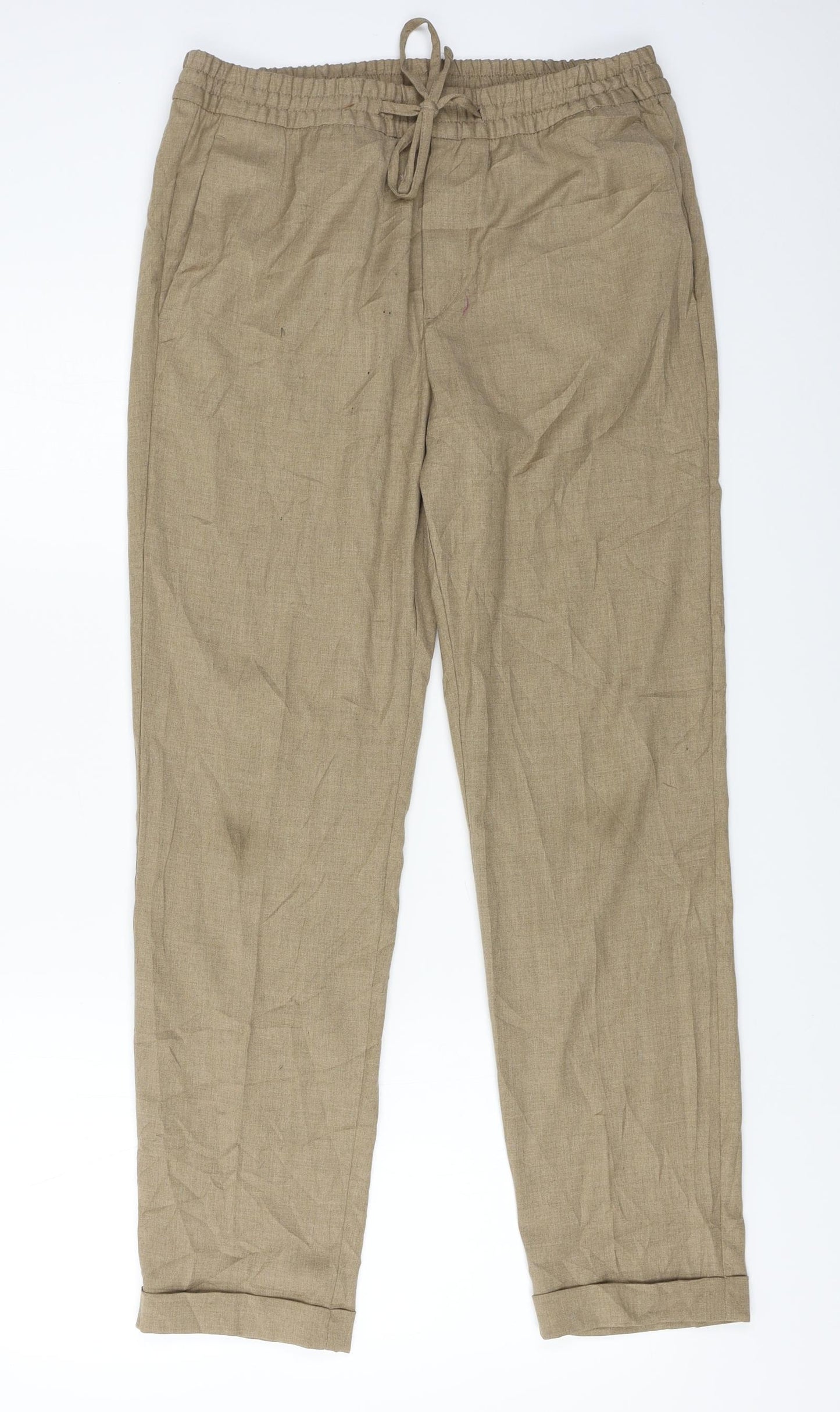 H&M  Womens Brown   Trousers  Size S L25 in