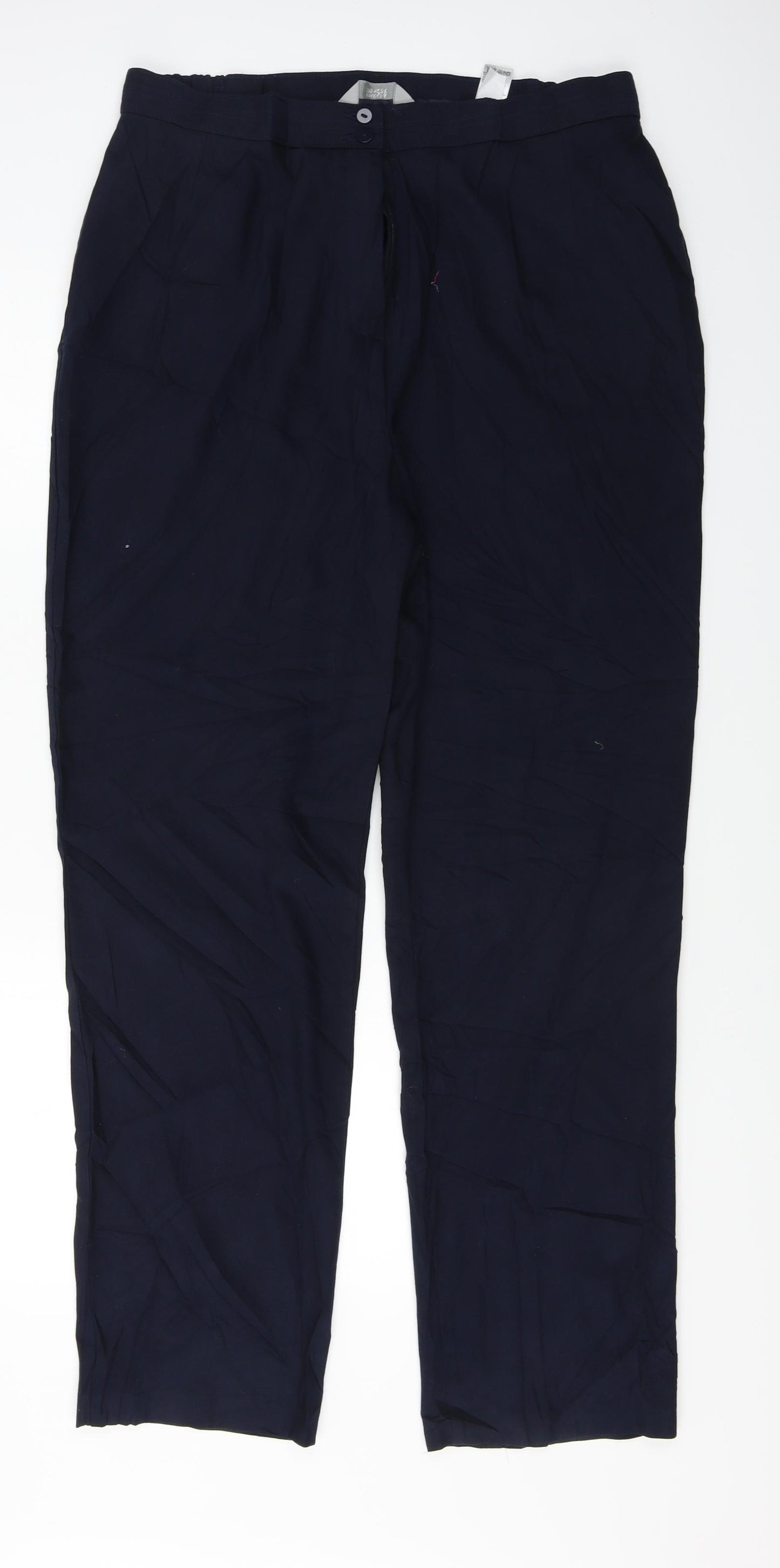 Marks and Spencer  Womens Blue Paisley  Trousers  Size 18 L28 in