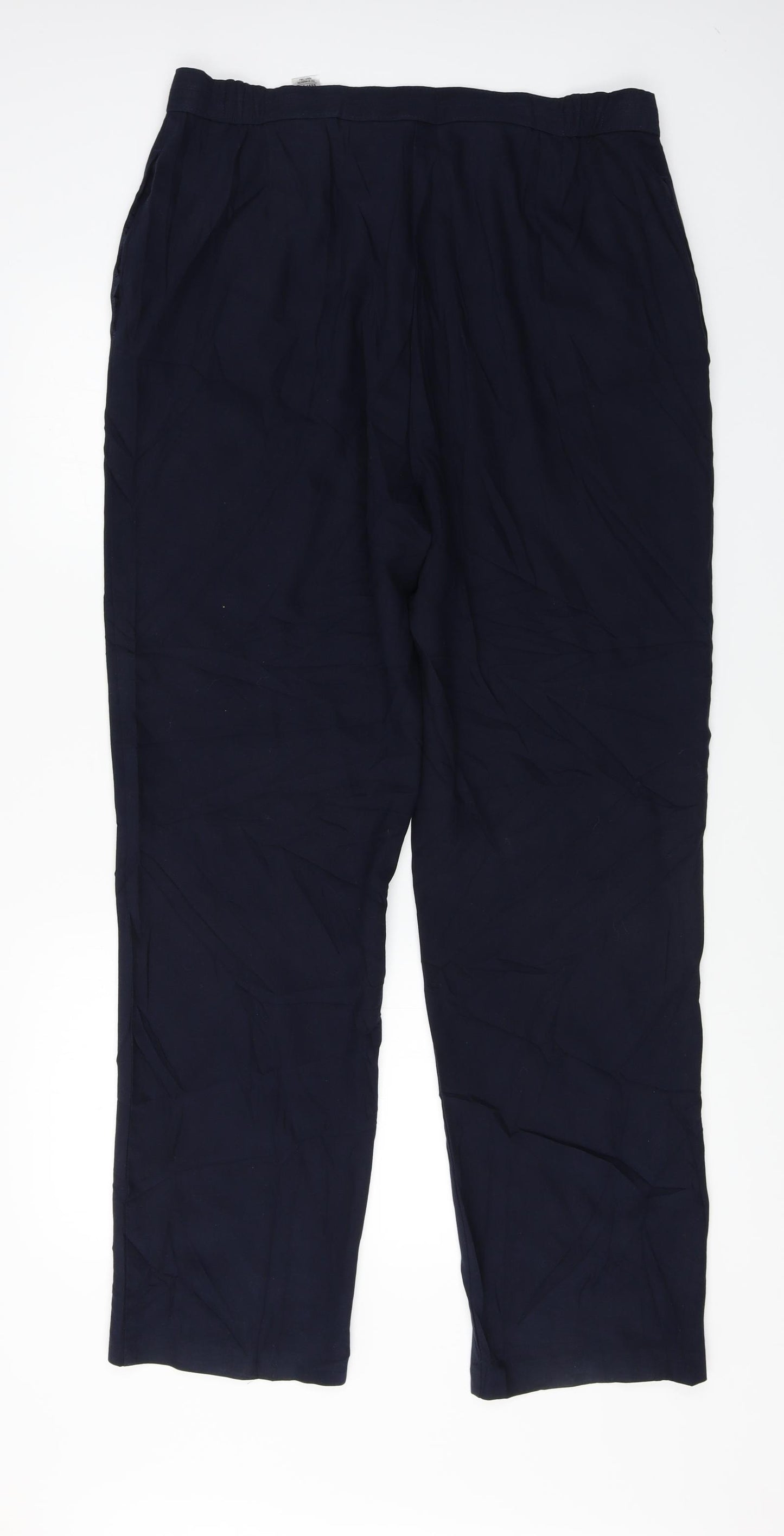 Marks and Spencer  Womens Blue Paisley  Trousers  Size 18 L28 in
