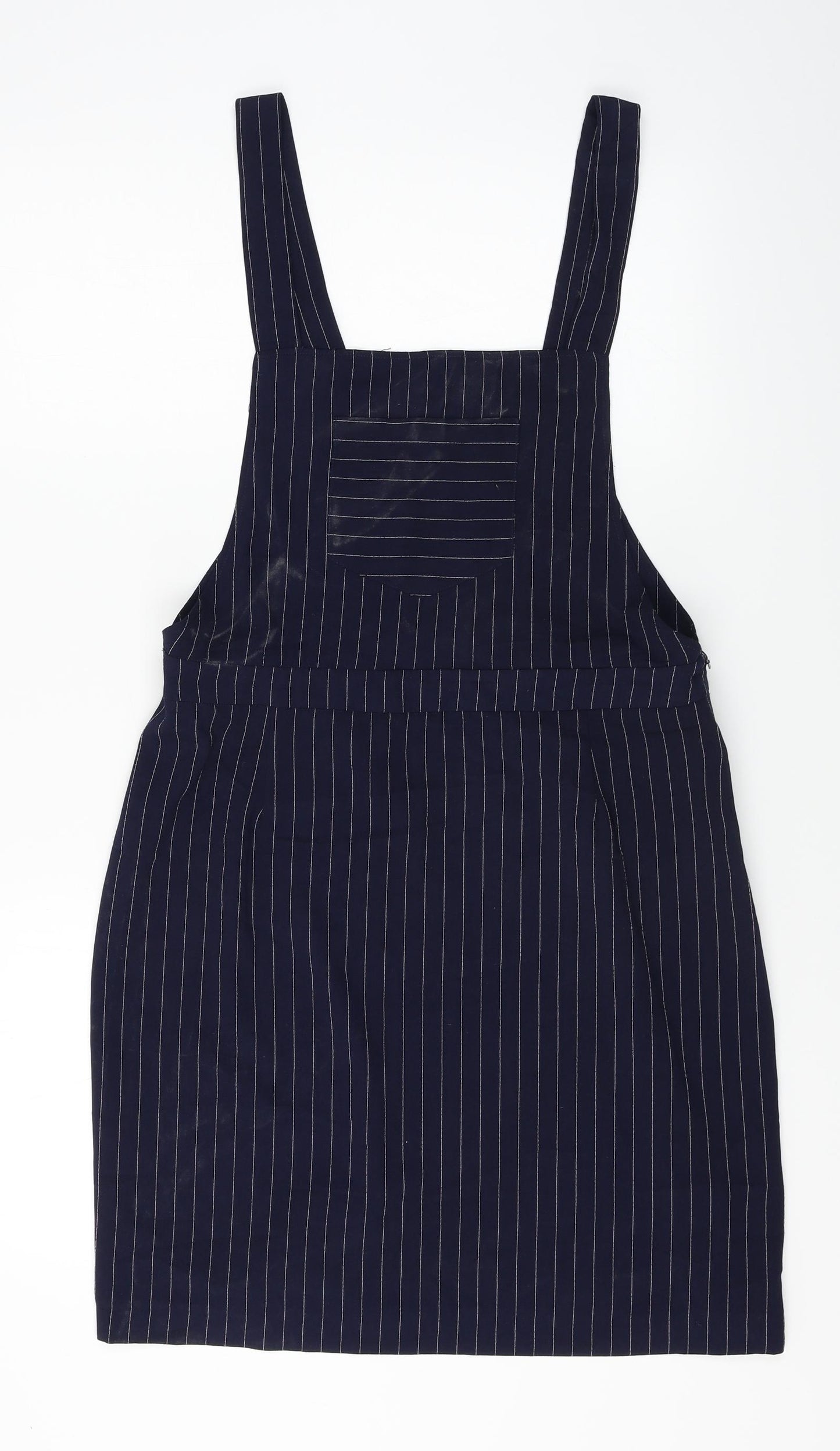 Papaya Womens Blue Striped  Dungaree One-Piece Size 14
