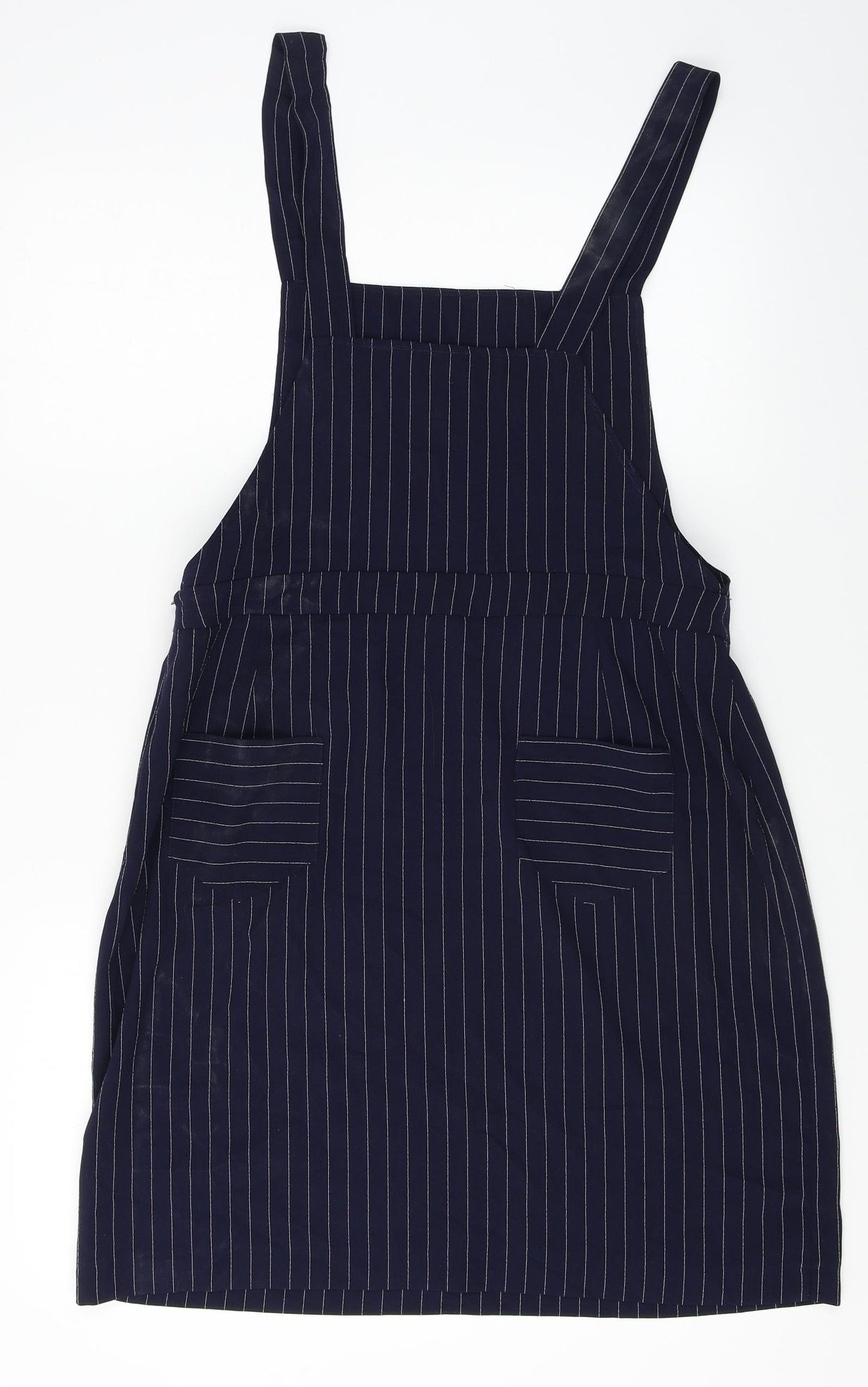Papaya Womens Blue Striped  Dungaree One-Piece Size 14