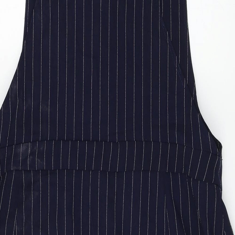 Papaya Womens Blue Striped  Dungaree One-Piece Size 14