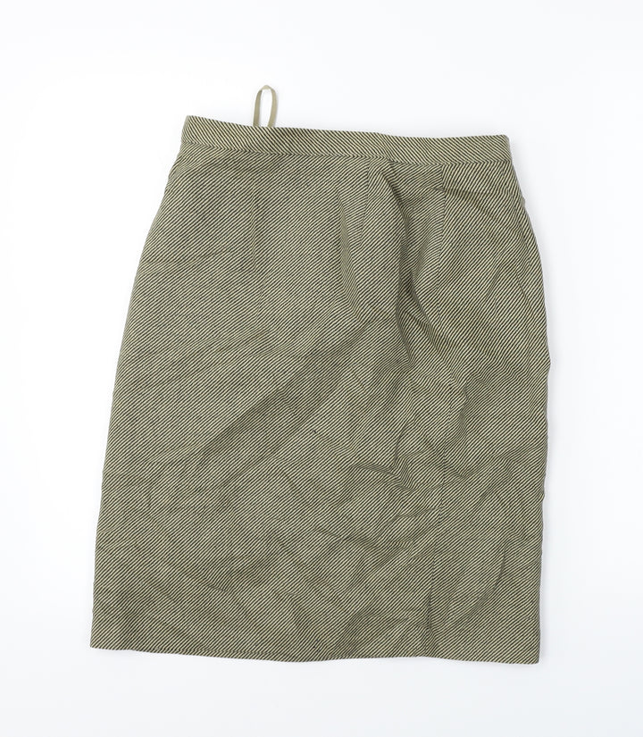 Marks and Spencer Womens Brown Check Bandage Skirt Size 28 in
