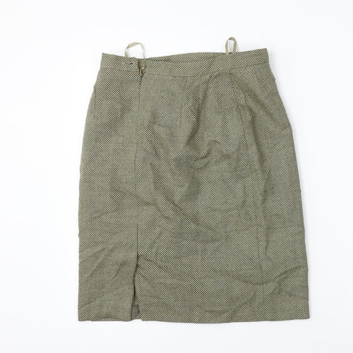Marks and Spencer  Womens Brown Check  Bandage Skirt Size 28 in