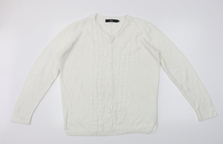 ISLE    Womens White   Pullover Jumper Size S