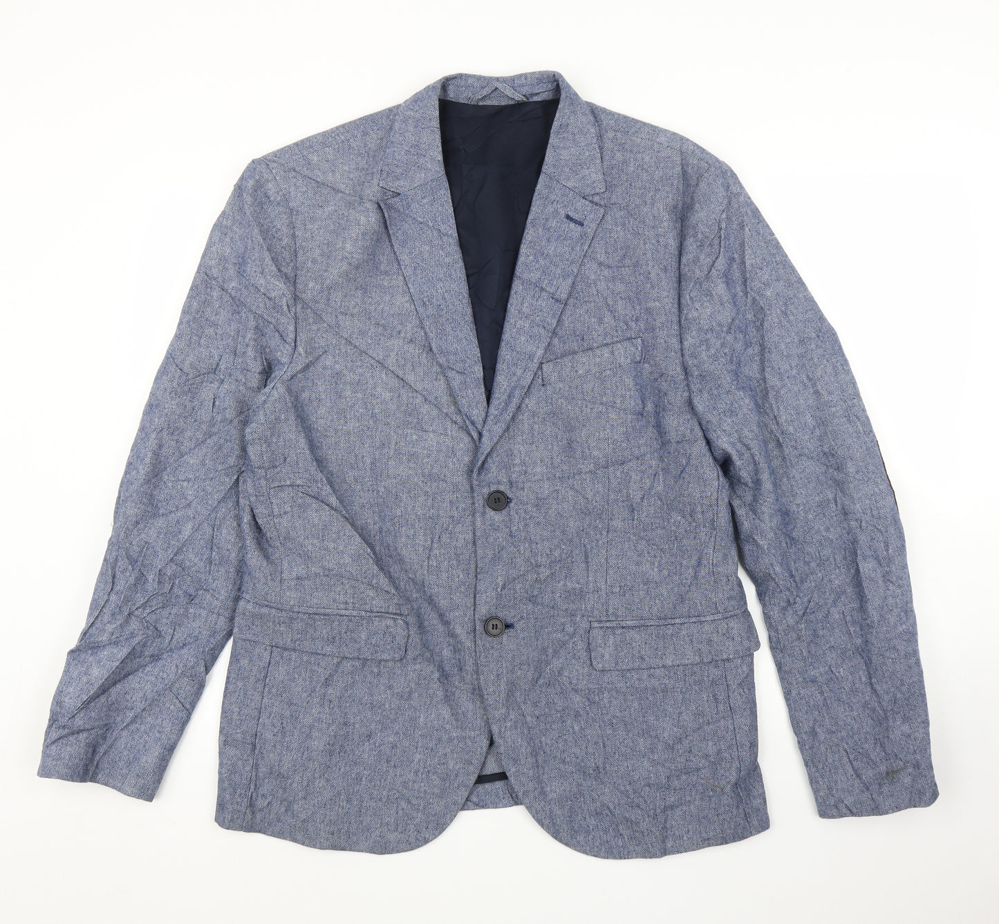 H&M Mens Blue   Jacket Suit Jacket Size 44