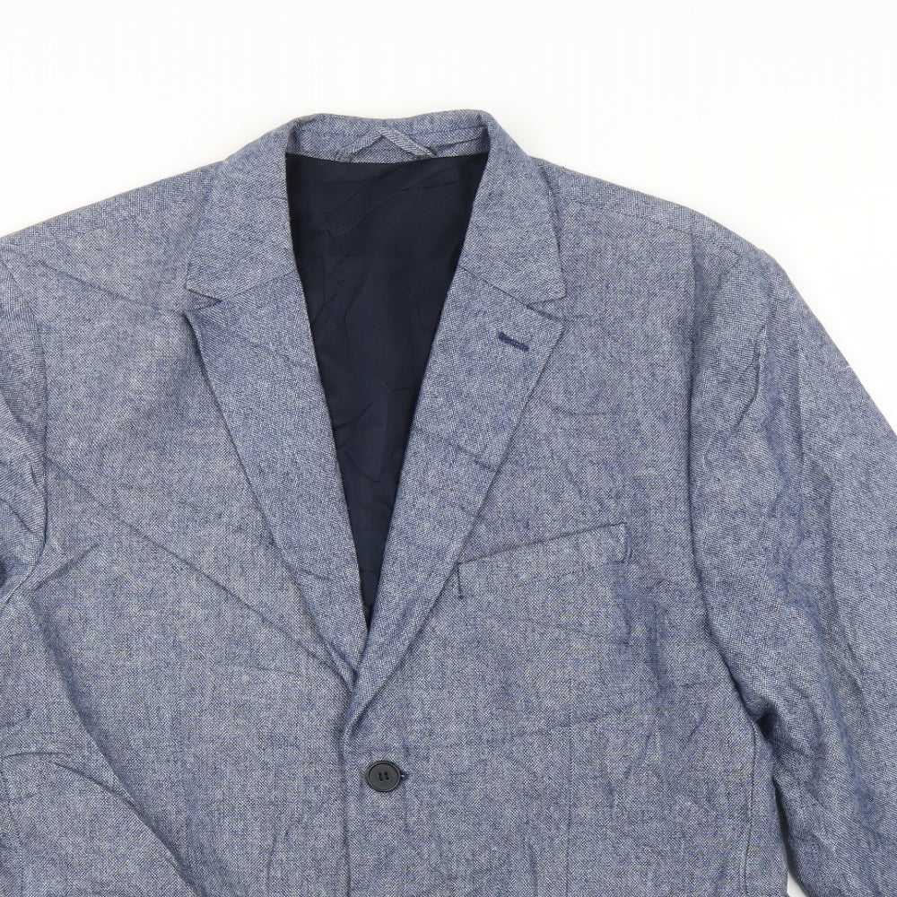 H&M Mens Blue   Jacket Suit Jacket Size 44