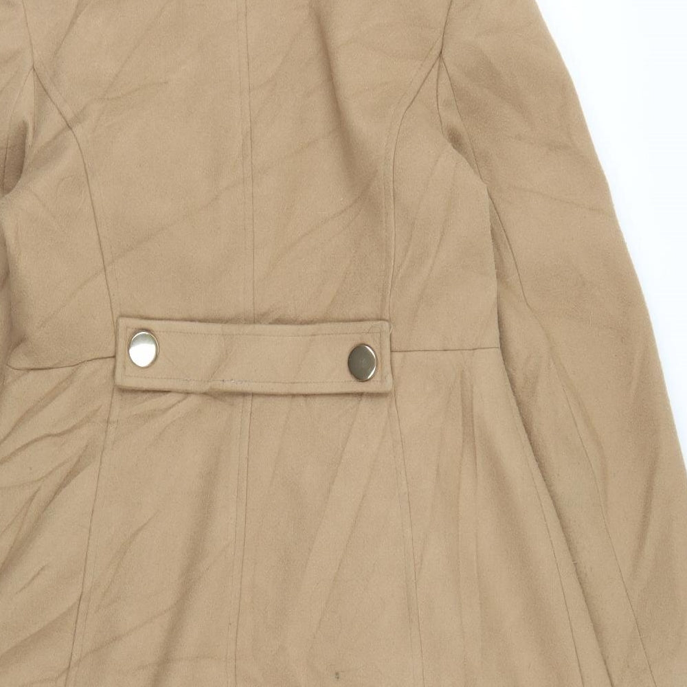 Dorothy Perkins Womens Beige   Overcoat Coat Size 12