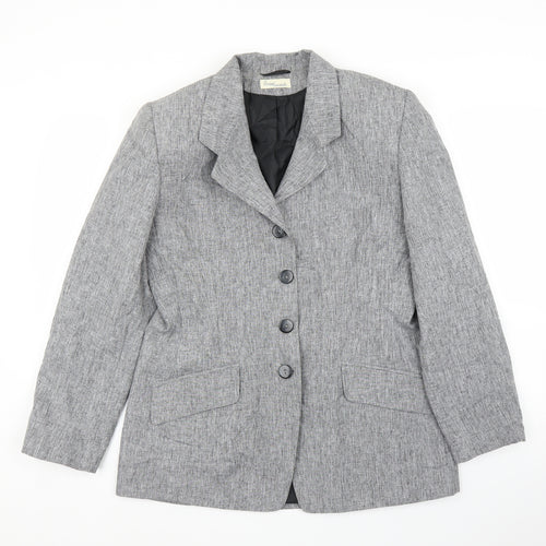 Design Essentials Womens Grey   Jacket Blazer Size 14