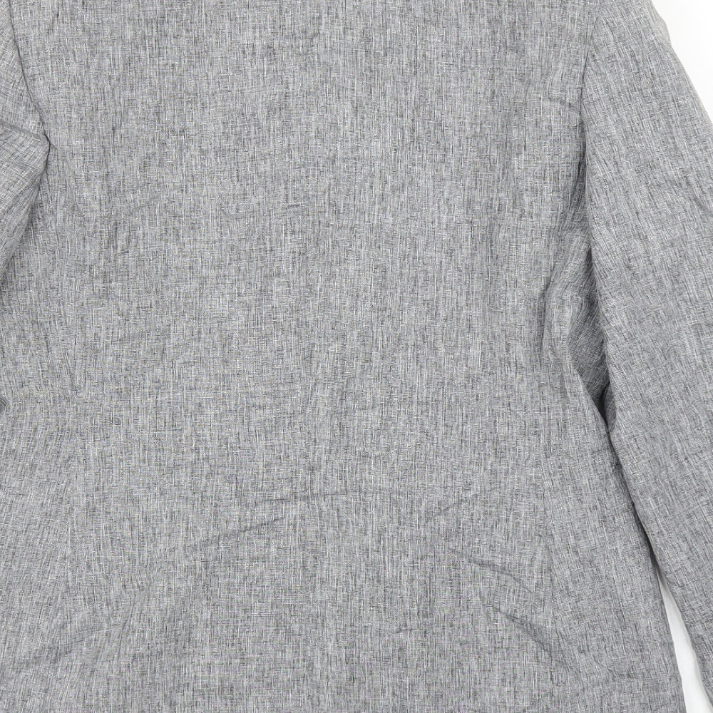 Design Essentials Womens Grey   Jacket Blazer Size 14