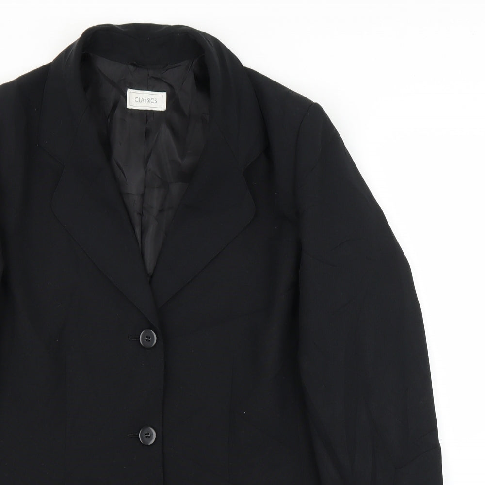Classics Womens Black   Jacket Blazer Size 12