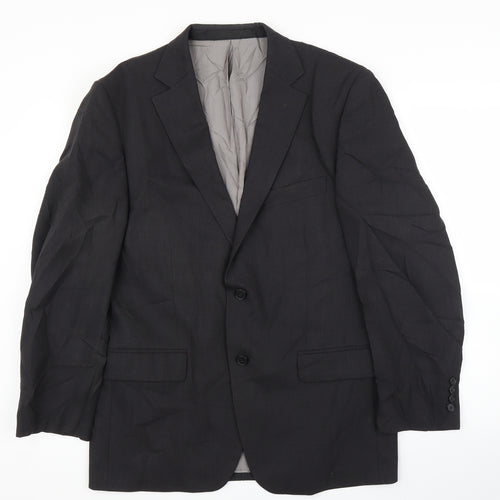M&S Mens Black   Jacket Suit Jacket Size 40